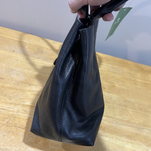 Kate‎ Spade New York Elena Kent Shoulder Black Leather Bag Metal Clasp NWT Tote